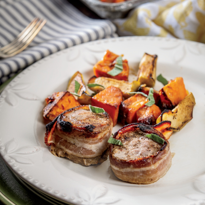 Bacon Wrapped Pork Tenderloin Sweet Potatoes And Apples With Fresh Sage Farm Flavor Recipe,Best Washing Machines In India